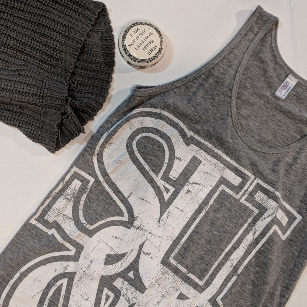 American Apparel Tri Blend Jersey Printed Tank - S